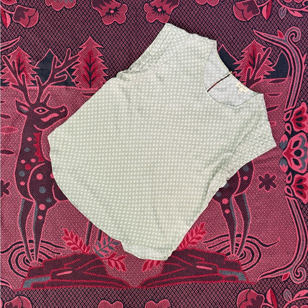 Lily Rose Mint Green Sleeveless Patterned Camisole